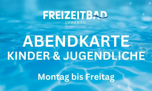 Abendkarte Kinder und Jugendliche Montag bis Freitag